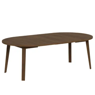 Table ronde extensible en chêne fumé L120/220 4/8 places ALISIA - HELLIN