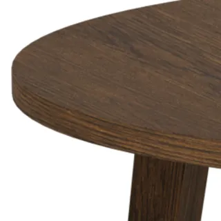 Table ronde extensible en chêne fumé L120/220 4/8 places ALISIA - HELLIN