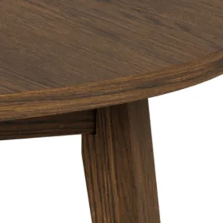 Table ronde extensible en chêne fumé L120/220 4/8 places ALISIA - HELLIN