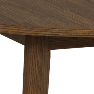 Table ronde extensible en chêne fumé L120/220 4/8 places ALISIA - HELLIN