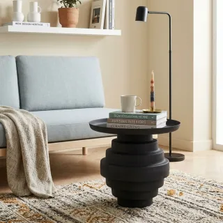 Table basse ronde design en métal coloré D40 MARLO - HELLIN