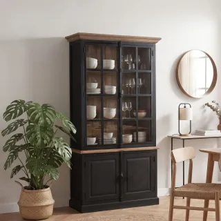 Vaisselier en bois et teck massif pour une ambiance cosy