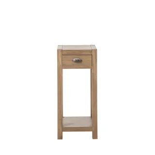 Table d’appoint en bois naturel avec tiroir et tablette H90 BASTIDE - HELLIN