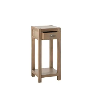 Table d’appoint en bois naturel avec tiroir et tablette H90 BASTIDE - HELLIN