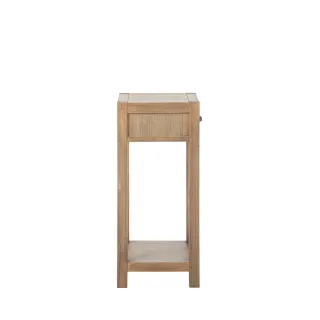Table d’appoint en bois naturel avec tiroir et tablette H90 BASTIDE - HELLIN