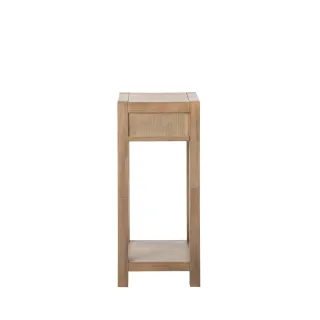 Table d’appoint en bois naturel avec tiroir et tablette H90 BASTIDE - HELLIN