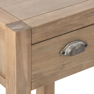 Table d’appoint en bois naturel avec tiroir et tablette H90 BASTIDE - HELLIN
