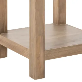 Table d’appoint en bois naturel avec tiroir et tablette H90 BASTIDE - HELLIN