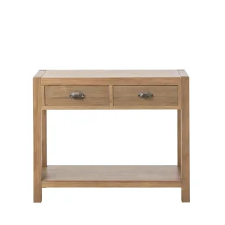 Console en bois naturel avec 2 tiroirs BASTIDE - HELLIN