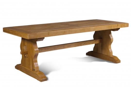 table monastere en bois massif chene moyen patiné