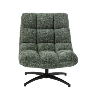 Fauteuil lounge pied noir et tissu AVEL- HELLIN