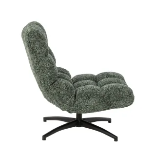 Fauteuil lounge pied noir et tissu AVEL- HELLIN