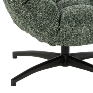 Fauteuil lounge pied noir et tissu AVEL- HELLIN