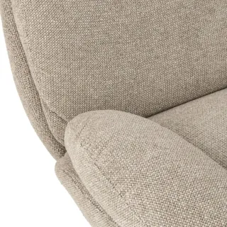 Fauteuil lounge et repose-pieds en tissu NOMA - HELLIN