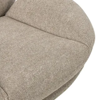 Fauteuil lounge et repose-pieds en tissu NOMA - HELLIN