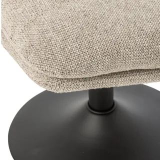 Fauteuil lounge et repose-pieds en tissu NOMA - HELLIN