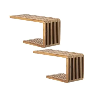 Etagère murale en bois recyclé L50 (lot de 2) SIENA - HELLIN