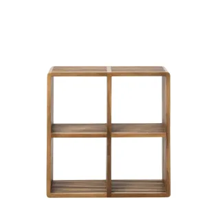 Bibliothèque en bois recyclé 4 niches SIENA - HELLIN