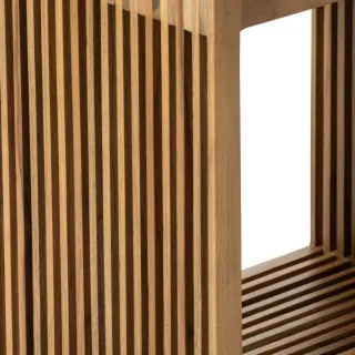Bibliothèque en bois recyclé 4 niches SIENA - HELLIN
