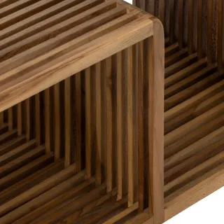 Console déstructurée en bois recyclé 4 niches SIENA - HELLIN