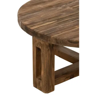 Table basse ronde bois manguier recyclé D105 ONDINE - HELLIN