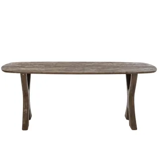 Table à manger rectangulaire en manguier massif L200 8 places BRUME - HELLIN
