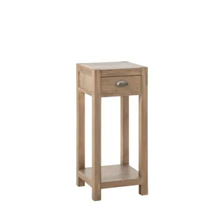 Table d’appoint en bois naturel avec tiroir et tablette H90 BASTIDE - HELLIN