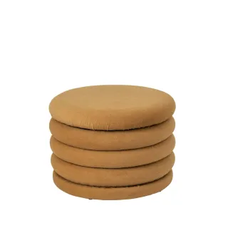 Pouf rond avec rangement en tissu GALET - HELLIN