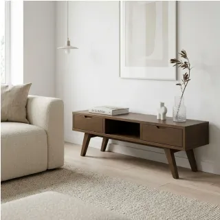 Meuble TV scandinave en chêne fumé L150 ALISIA - HELLIN