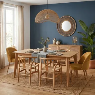 Table à manger rectangulaire extensible : 8 à 12 pers | Hellin