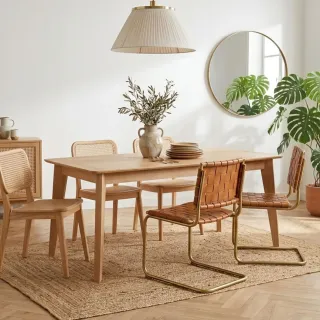 Table à manger rectangulaire extensible : 8 à 12 pers | Hellin
