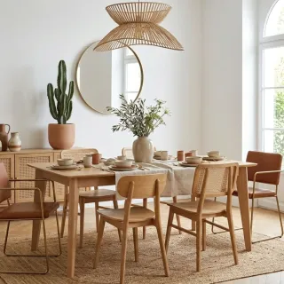 Table à manger rectangulaire extensible : 8 à 12 pers | Hellin