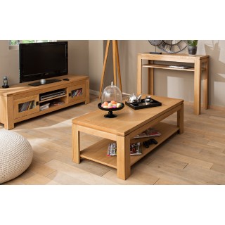 Table basse moderne en bois massif. Chene de France - HELLIN
