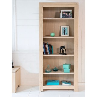 Bibliothèque moderne en bois massif, chêne blanchi Boston - Hellin