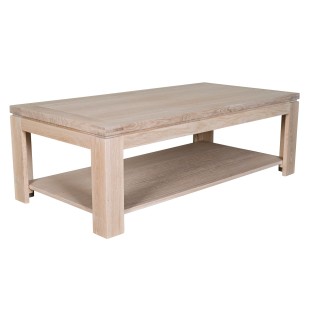 Table basse rectangle Boston en bois finition chêne blanchi - HELLIN