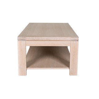 Table basse rectangle Boston en bois finition chêne blanchi - HELLIN