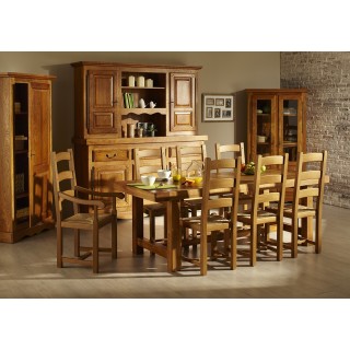 Table de ferme en chêne massif La Bresse - 220 x 90 - HELLIN