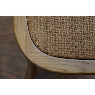 Chaise bistrot bois et métal  lot de 2 | Hellin