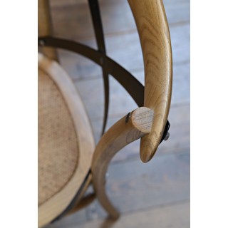 Chaise bistrot bois et métal  lot de 2 | Hellin