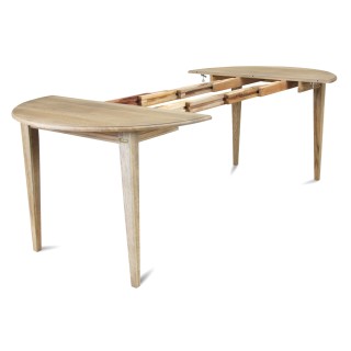Rallonges et pieds en bois pour table ronde extensible | Hellin