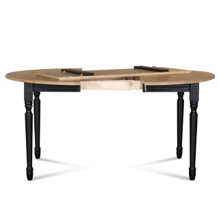Table extensible ronde en chêne massif : style épuré | Hellin