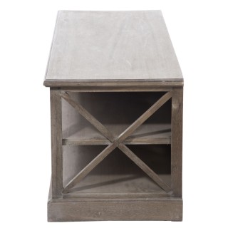 Petit meuble tv bas fabriqué en bois Korg - Hellin