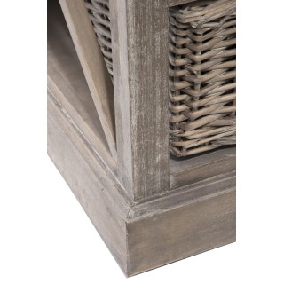 Petit meuble tv bas fabriqué en bois Korg - Hellin