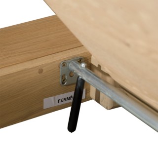 Table rectangulaire extensible en bois massif : 6 personnes