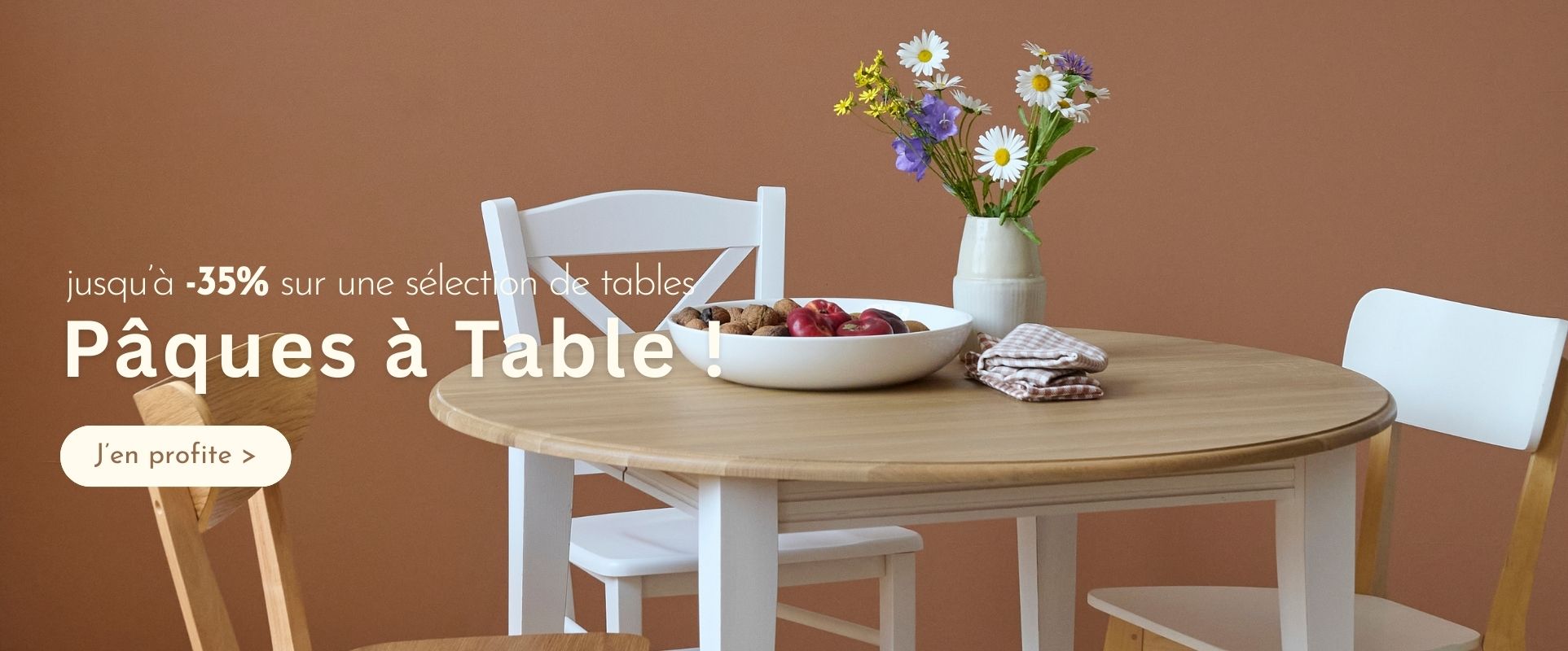 jusqu'&agrave; -35% sur les tables de salle &agrave; manger