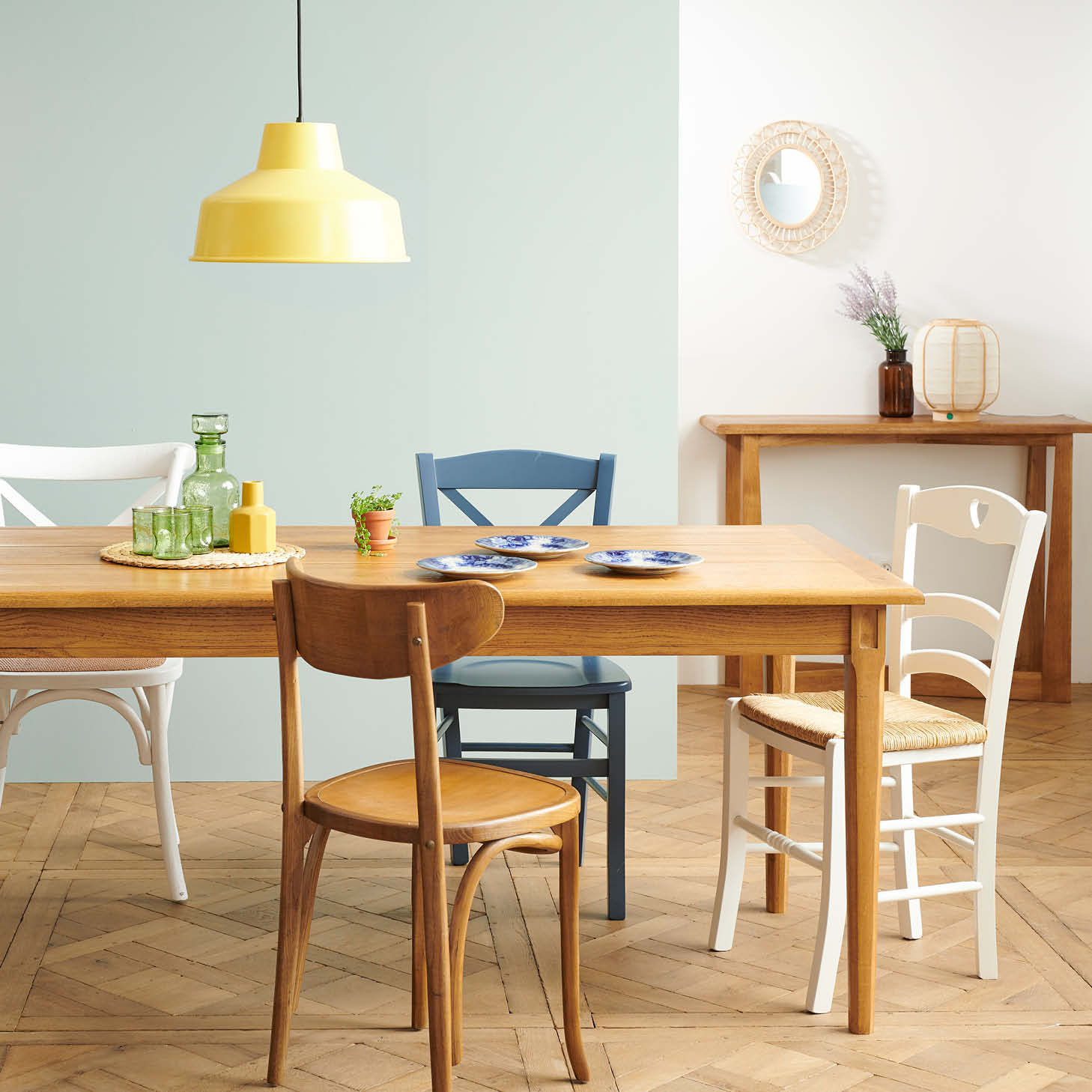 Table rectangulaire en chêne massif Katell