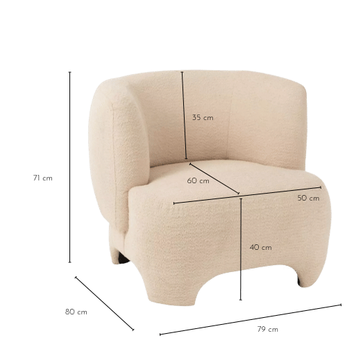 Dimensions fauteuil EDELWEISS