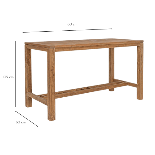 Dimensions de la table de jardin NAXOS