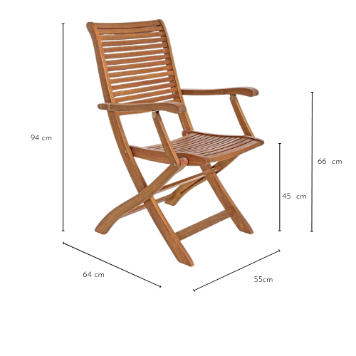 Dimension fauteuil pliant CALCANTE