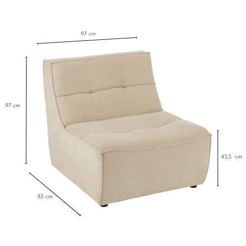 Dimensions fauteuil LORENZO